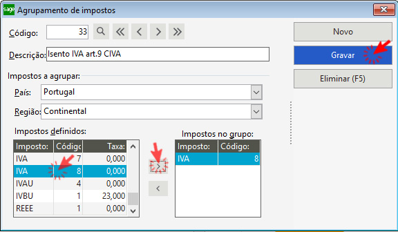 Como aplicar a isenção de IVA no software ARTSOFT